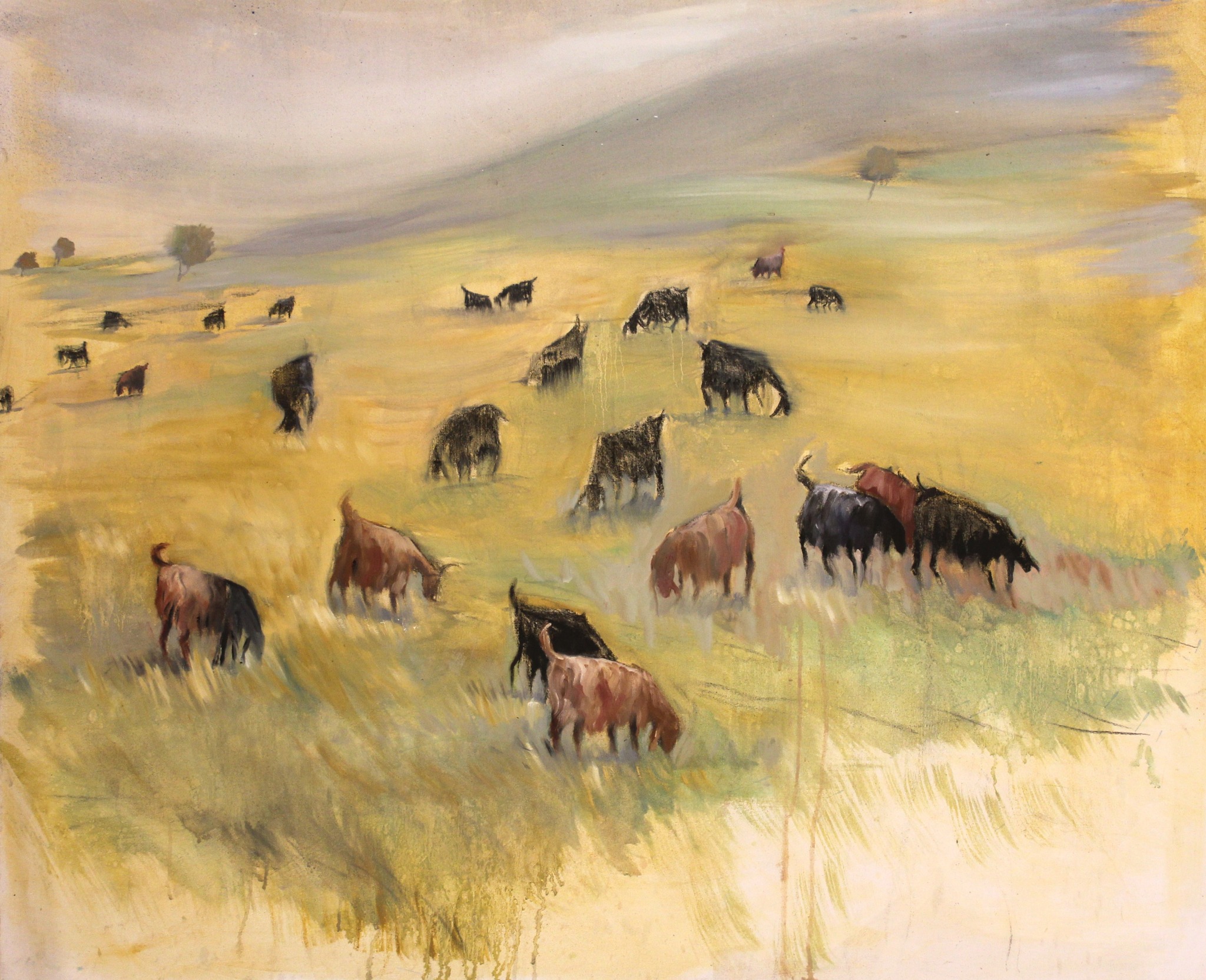 ליבי יער-הורוביץ, ללא כותרת, 2025, שמן על בד, 100x100 ס"מ